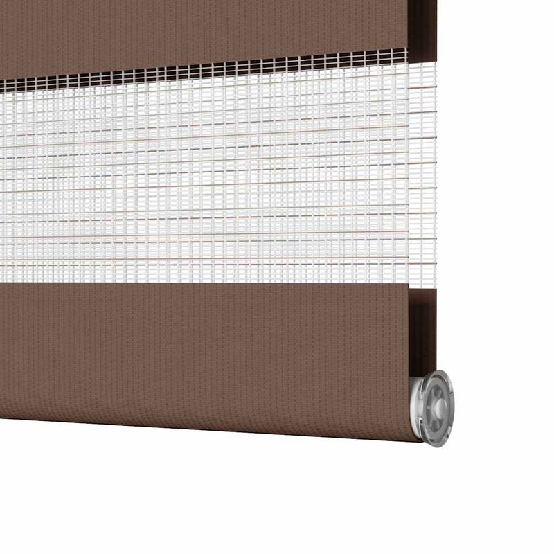 Casa si Gradina - Textile si covoare - Rulouri si jaluzele - Jaluzea tip zebra maro latime tesatura 55,9 cm poliester, mărime 60x100 cm - Infinity.ro