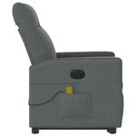 Ingrijire personala si Cosmetice - Sanatate si wellness - Articole wellness - Fotolii de masaj - Fotoliu electric masaj rabatabil cu ridicare, gri inchis textil - Infinity.ro