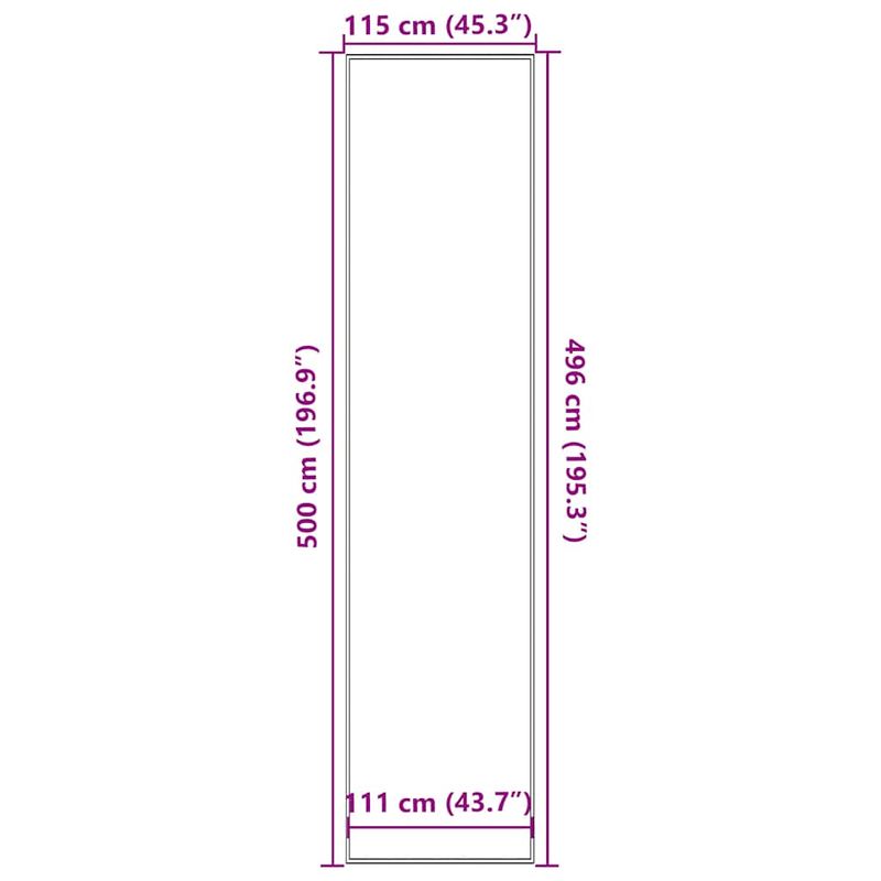 Casa si Gradina - Textile si covoare - Covoare - Covorase intrare - Pres negru 115x500 cm - Infinity.ro