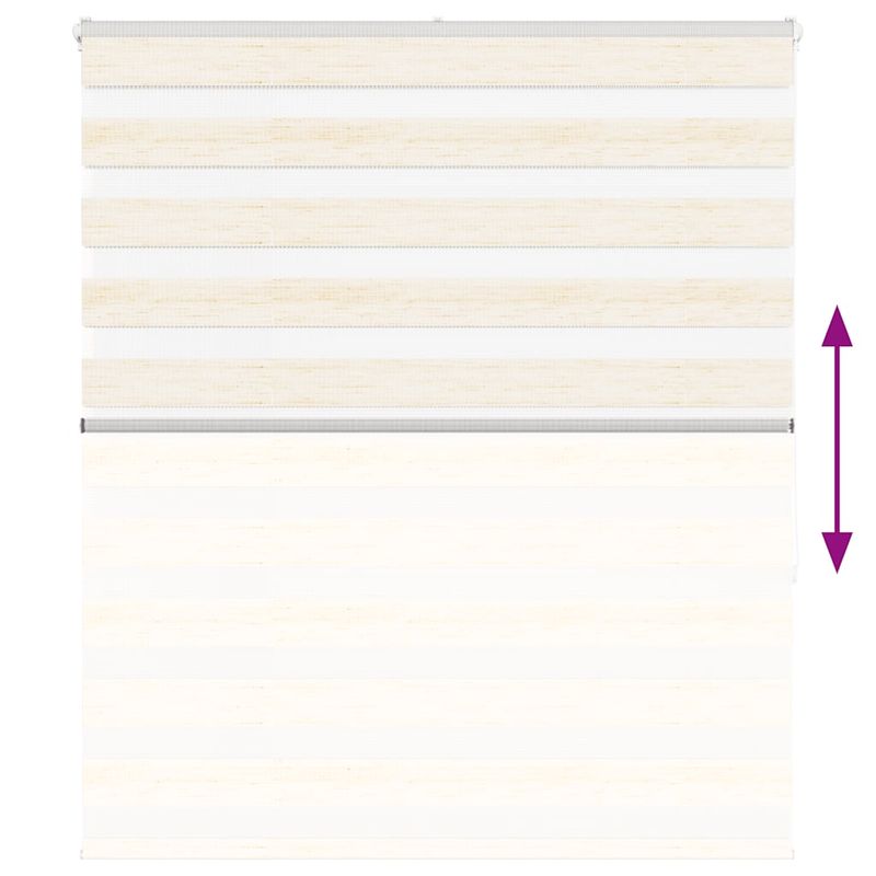 Casa si Gradina - Textile si covoare - Rulouri si jaluzele - Jaluzea tip zebra 125x150 cm latime tesatura 120,9 cm poliester, bej marmorat - Infinity.ro