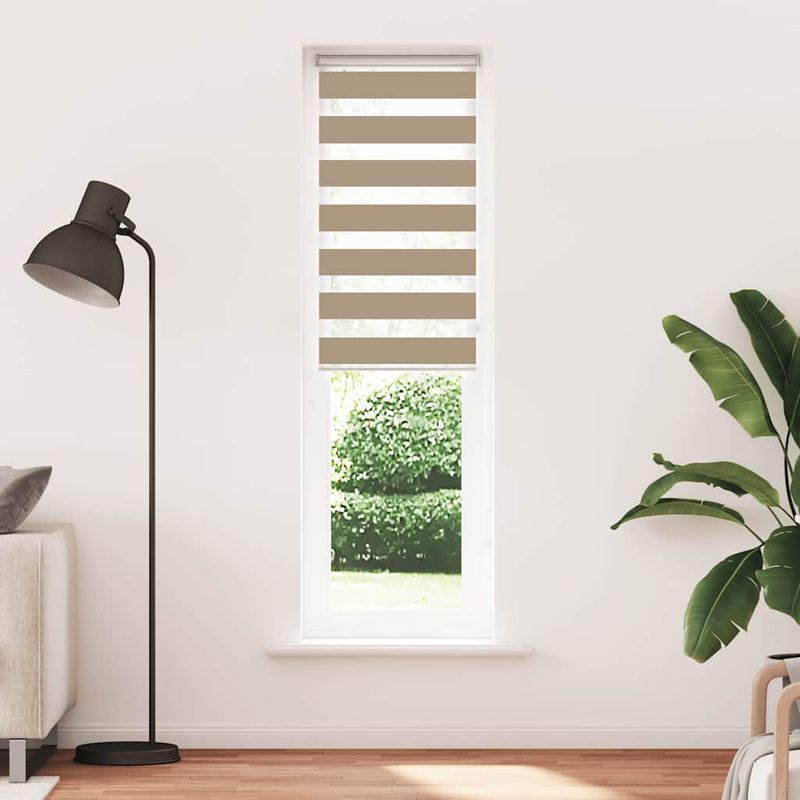 Casa si Gradina - Textile si covoare - Rulouri si jaluzele - Jaluzea tip zebra 60x200 cm latime tesatura 55,9 cm poliester, sand brown - Infinity.ro