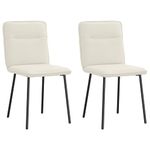 Casa si Gradina - Mobilier - Scaune si fotolii - Scaune - Scaune de bucatarie, 2 buc., crem, catifea - Infinity.ro