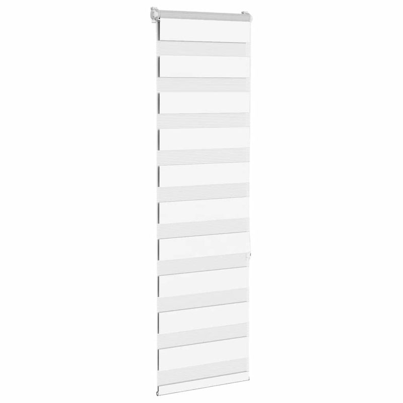Casa si Gradina - Textile si covoare - Rulouri si jaluzele - Jaluzea tip zebra alb latime tesatura 45,9 cm poliester, mărime 50x150 cm - Infinity.ro
