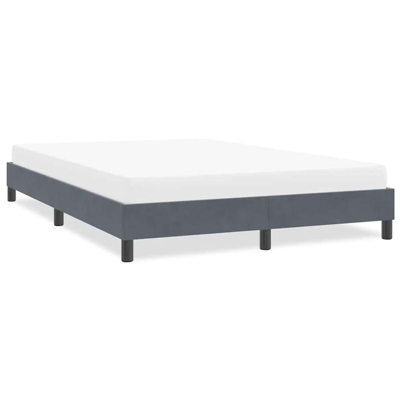 Casa si Gradina - Mobilier - Paturi si accesorii - Paturi - Cadru de pat fara saltea Gri inchis 140x210 cm catifea - Infinity.ro