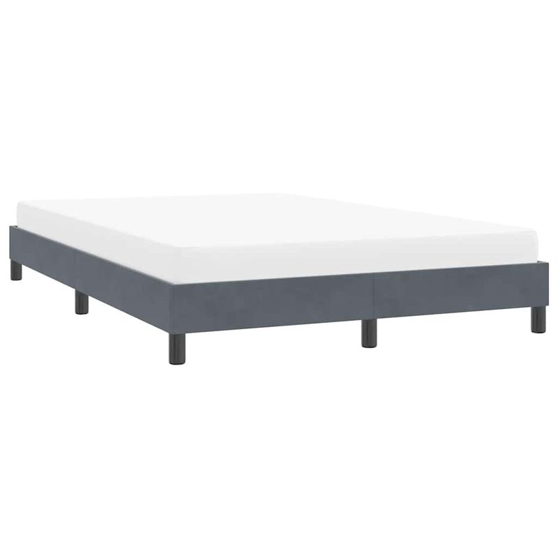 Casa si Gradina - Mobilier - Paturi si accesorii - Paturi - Cadru de pat fara saltea Gri inchis 140x210 cm catifea - Infinity.ro