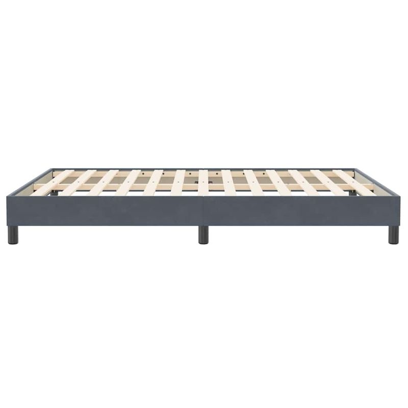 Casa si Gradina - Mobilier - Paturi si accesorii - Paturi - Cadru de pat fara saltea Gri inchis 140x210 cm catifea - Infinity.ro