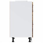 Casa si Gradina - Mobilier - Comode si corpuri - Corpuri bucatarie - Dulap de bucatarie „Porto” din lemn de lemn de stejar afumat, model 1x dulap inferior (3 sertare), mărime 40x46x81.5 cm - Infinity.ro