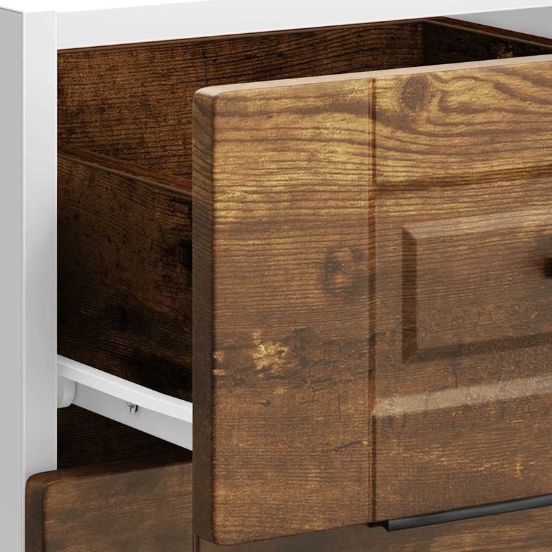 Casa si Gradina - Mobilier - Comode si corpuri - Corpuri bucatarie - Dulap de bucatarie „Porto” din lemn de lemn de stejar afumat, model 1x dulap inferior (3 sertare), mărime 40x46x81.5 cm - Infinity.ro