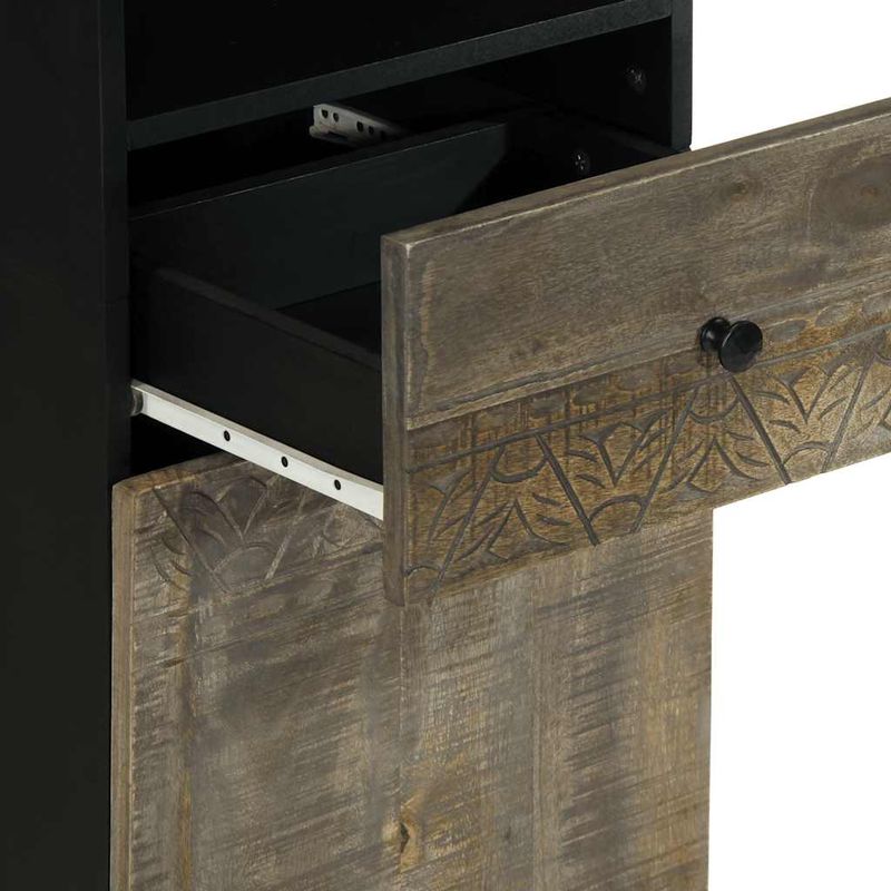 Casa si Gradina - Mobilier - Mobilier baie - Comode baie - Dulap de baie, 38x33x160 cm, lemn masiv de mango - Infinity.ro