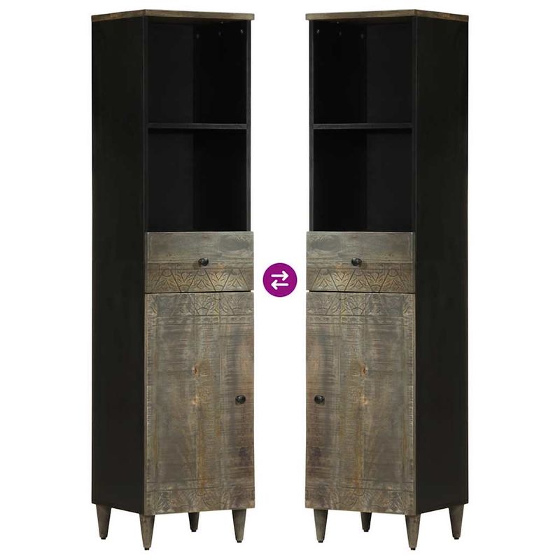 Casa si Gradina - Mobilier - Mobilier baie - Comode baie - Dulap de baie, 38x33x160 cm, lemn masiv de mango - Infinity.ro