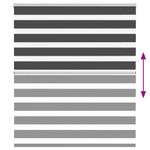 Casa si Gradina - Textile si covoare - Rulouri si jaluzele - Jaluzea tip zebra neagra latime tesatura 120,9 cm poliester, mărime 125x100 cm - Infinity.ro