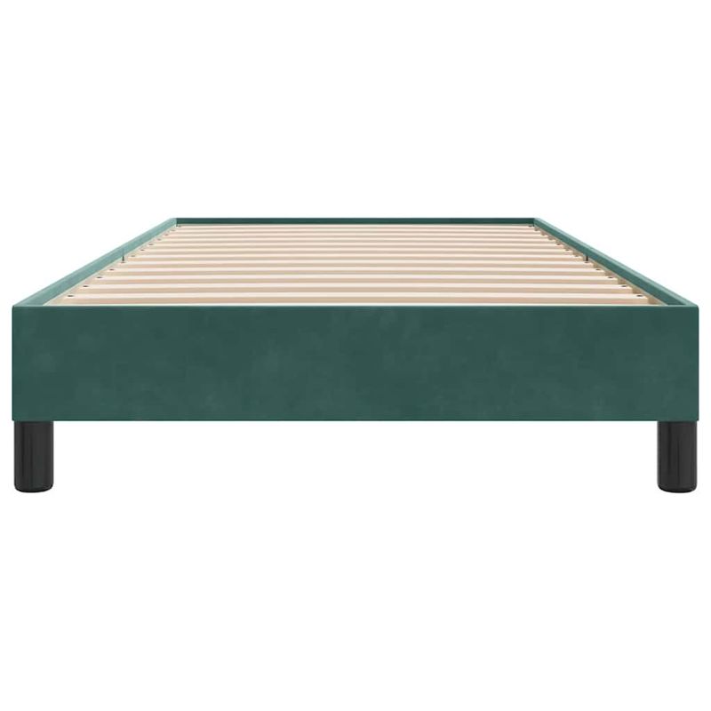 Casa si Gradina - Mobilier - Paturi si accesorii - Paturi - Cadru de pat fara saltea, verde inchis, 90x210 cm, catifea - Infinity.ro