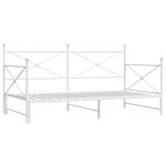 Casa si Gradina - Mobilier - Paturi si accesorii - Paturi - Pat de zi cu caut fara saltea alb 100x190 cm otel - Infinity.ro