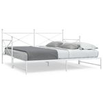 Casa si Gradina - Mobilier - Paturi si accesorii - Paturi - Pat de zi cu caut fara saltea alb 100x190 cm otel - Infinity.ro