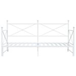 Casa si Gradina - Mobilier - Paturi si accesorii - Paturi - Pat de zi cu caut fara saltea alb 100x190 cm otel - Infinity.ro
