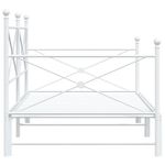 Casa si Gradina - Mobilier - Paturi si accesorii - Paturi - Pat de zi cu caut fara saltea alb 100x190 cm otel - Infinity.ro