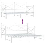 Casa si Gradina - Mobilier - Paturi si accesorii - Paturi - Pat de zi cu caut fara saltea alb 100x190 cm otel - Infinity.ro