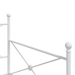 Casa si Gradina - Mobilier - Paturi si accesorii - Paturi - Pat de zi cu caut fara saltea alb 100x190 cm otel - Infinity.ro