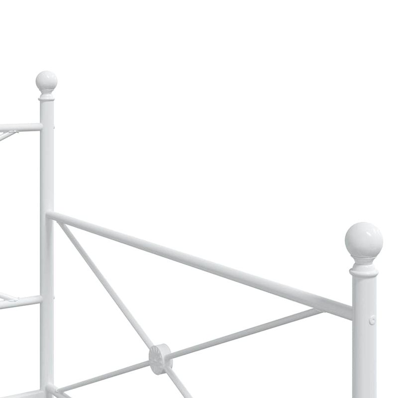Casa si Gradina - Mobilier - Paturi si accesorii - Paturi - Pat de zi cu caut fara saltea alb 100x190 cm otel - Infinity.ro