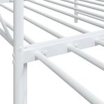 Casa si Gradina - Mobilier - Paturi si accesorii - Paturi - Pat de zi cu caut fara saltea alb 100x190 cm otel - Infinity.ro
