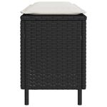 Casa si Gradina - Gradina si terasa - Mobilier exterior - Bancute de gradina - Banca de gradina cu perna neagra 110x30x40,5 cm Poly Rattan - Infinity.ro