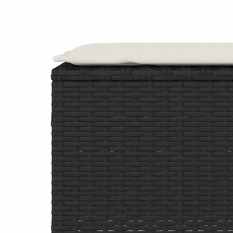 Casa si Gradina - Gradina si terasa - Mobilier exterior - Bancute de gradina - Banca de gradina cu perna neagra 110x30x40,5 cm Poly Rattan - Infinity.ro