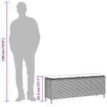 Casa si Gradina - Gradina si terasa - Mobilier exterior - Bancute de gradina - Banca de gradina cu perna neagra 110x30x40,5 cm Poly Rattan - Infinity.ro