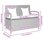 Casa si Gradina - Gradina si terasa - Mobilier exterior - Bancute de gradina - Banca de depozitare de gradina cu perna din polirattan maro - Infinity.ro