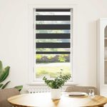 Casa si Gradina - Textile si covoare - Rulouri si jaluzele - Jaluzea tip zebra neagra latime tesatura 60,9 cm poliester, mărime 65x100 cm - Infinity.ro