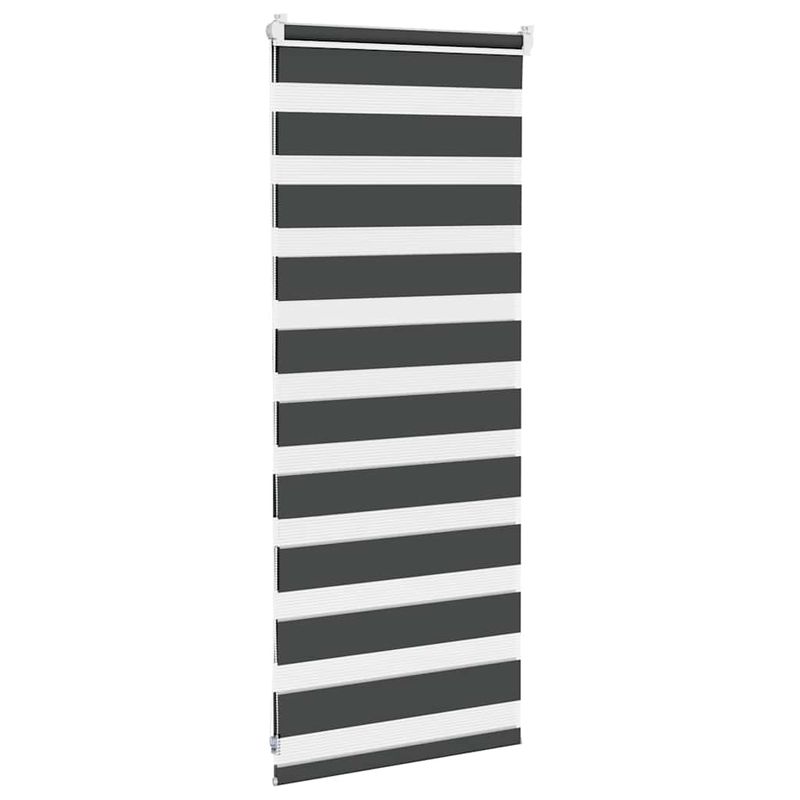 Casa si Gradina - Textile si covoare - Rulouri si jaluzele - Jaluzea tip zebra neagra latime tesatura 60,9 cm poliester, mărime 65x100 cm - Infinity.ro