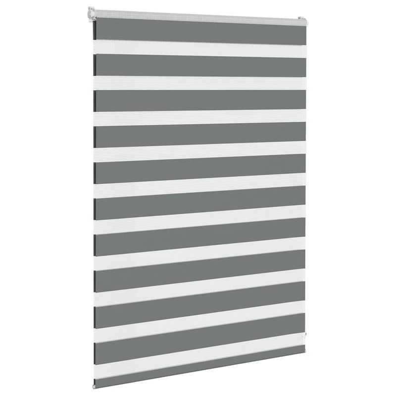 Casa si Gradina - Textile si covoare - Rulouri si jaluzele - Jaluzea tip zebra gri inchis latime tesatura 100,9 cm poliester, mărime 105x100 cm - Infinity.ro