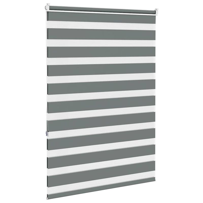 Casa si Gradina - Textile si covoare - Rulouri si jaluzele - Jaluzea tip zebra gri inchis latime tesatura 105,9 cm poliester, mărime 110x150 cm - Infinity.ro