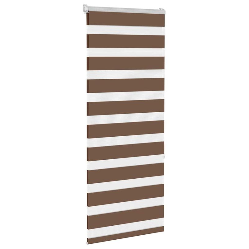 Casa si Gradina - Textile si covoare - Rulouri si jaluzele - Jaluzea tip zebra maro latime tesatura 60,9 cm poliester, mărime 65x150 cm - Infinity.ro