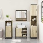 Casa si Gradina - Mobilier - Seturi de mobilier - Seturi baie - Set mobilier de baie, 2 piese, stejar sonoma, lemn prelucrat - Infinity.ro