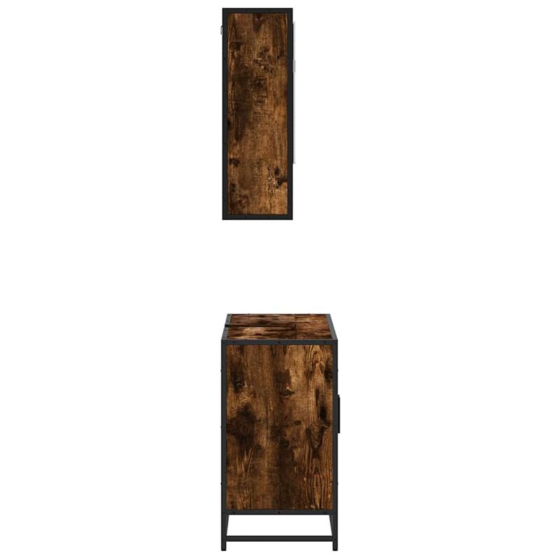 Casa si Gradina - Mobilier - Seturi de mobilier - Seturi baie - Set mobilier de baie, 2 piese, stejar fumuriu, lemn prelucrat - Infinity.ro