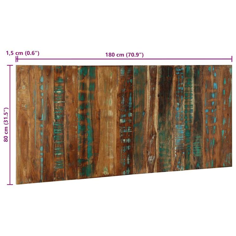 Casa si Gradina - Mobilier - Paturi si accesorii - Accesorii paturi - Tablie de pat multicolora 180 cm lemn masiv recuperat, mărime 180x1.5x80 cm - Infinity.ro