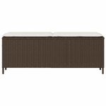 Casa si Gradina - Gradina si terasa - Mobilier exterior - Bancute de gradina - Banca de gradina cu perna, gri, 110x30x40,5 cm, poliratan - Infinity.ro
