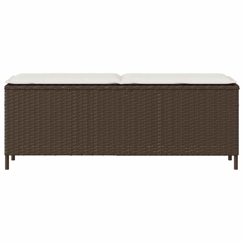 Casa si Gradina - Gradina si terasa - Mobilier exterior - Bancute de gradina - Banca de gradina cu perna, gri, 110x30x40,5 cm, poliratan - Infinity.ro