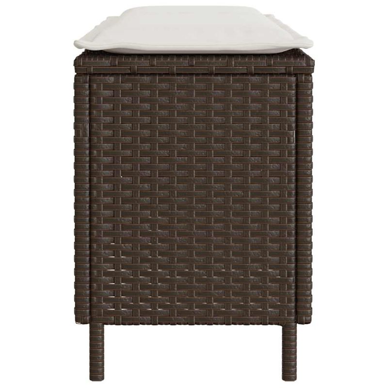 Casa si Gradina - Gradina si terasa - Mobilier exterior - Bancute de gradina - Banca de gradina cu perna, gri, 110x30x40,5 cm, poliratan - Infinity.ro