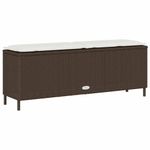 Casa si Gradina - Gradina si terasa - Mobilier exterior - Bancute de gradina - Banca de gradina cu perna, gri, 110x30x40,5 cm, poliratan - Infinity.ro