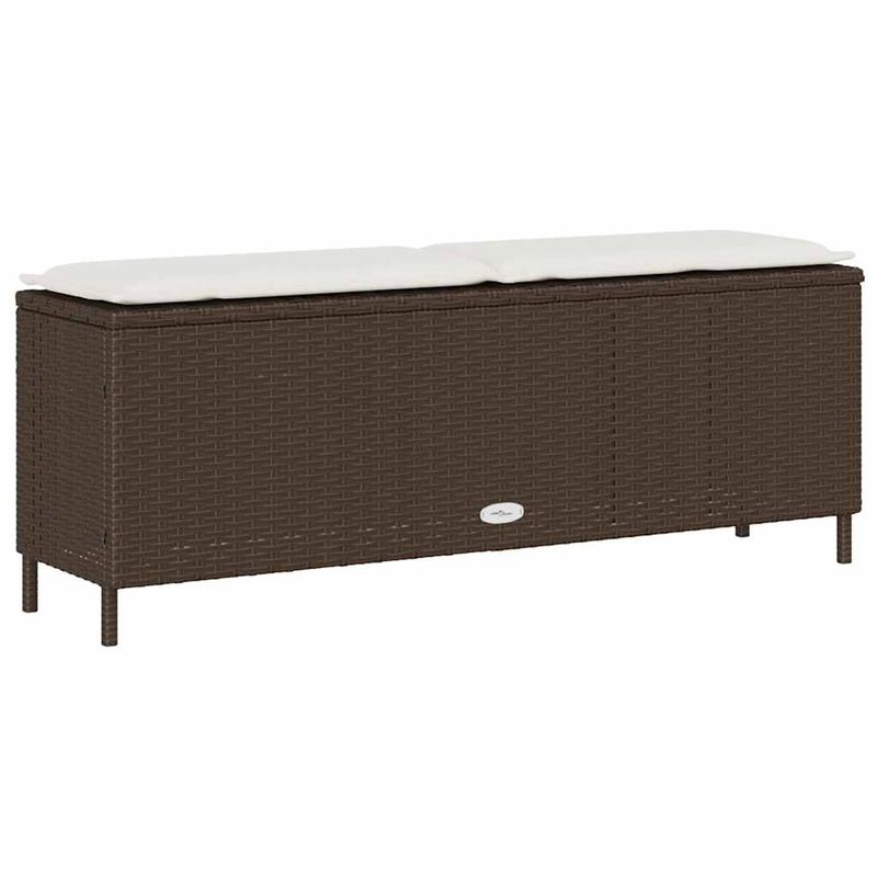 Casa si Gradina - Gradina si terasa - Mobilier exterior - Bancute de gradina - Banca de gradina cu perna, gri, 110x30x40,5 cm, poliratan - Infinity.ro