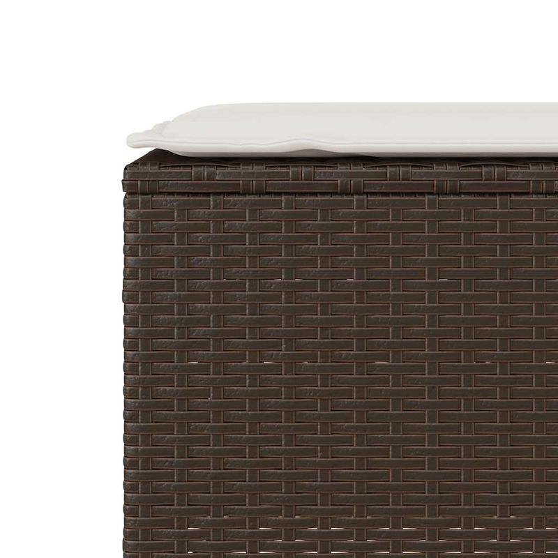 Casa si Gradina - Gradina si terasa - Mobilier exterior - Bancute de gradina - Banca de gradina cu perna, gri, 110x30x40,5 cm, poliratan - Infinity.ro