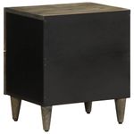 Casa si Gradina - Mobilier - Comode si corpuri - Noptiere - Noptiera gri deschis 40x33x46 cm lemn masiv de mango - Infinity.ro