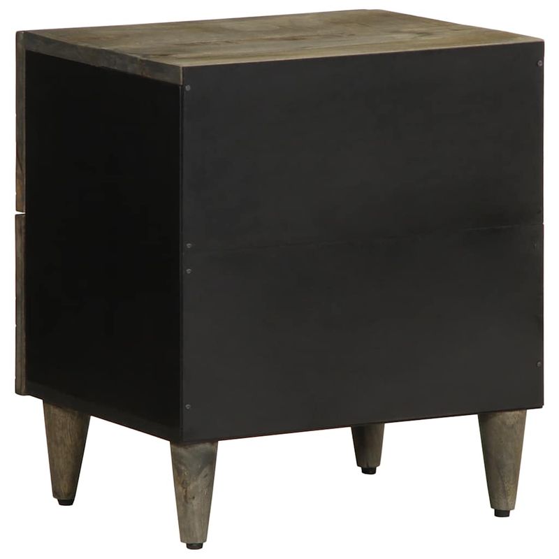 Casa si Gradina - Mobilier - Comode si corpuri - Noptiere - Noptiera gri deschis 40x33x46 cm lemn masiv de mango - Infinity.ro