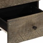 Casa si Gradina - Mobilier - Comode si corpuri - Noptiere - Noptiera gri deschis 40x33x46 cm lemn masiv de mango - Infinity.ro