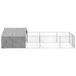 Petshop - Accesorii petshop - Culcusuri si custi - Custi interior si exterior - Canisa de exterior cu alergare 6x2x1,5 m otel galvanizat - Infinity.ro