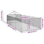 Petshop - Accesorii petshop - Culcusuri si custi - Custi interior si exterior - Canisa de exterior cu alergare 6x2x1,5 m otel galvanizat - Infinity.ro