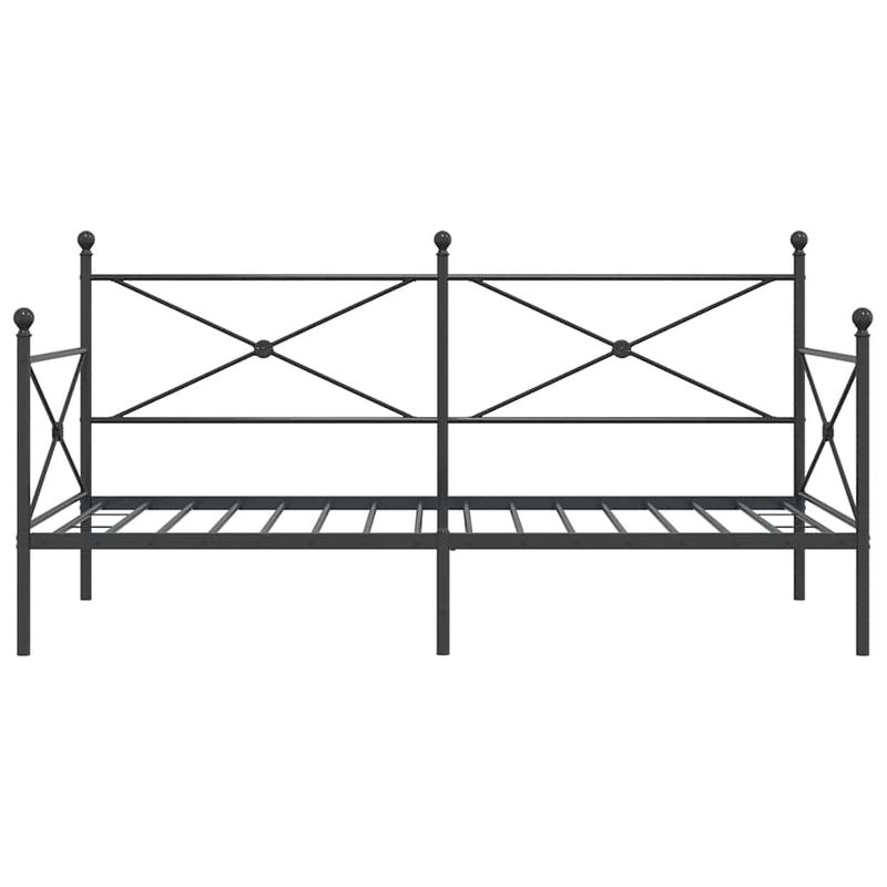 Casa si Gradina - Mobilier - Paturi si accesorii - Paturi - Pat de zi fara saltea Negru 107x203 cm Otel - Infinity.ro