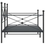 Casa si Gradina - Mobilier - Paturi si accesorii - Paturi - Pat de zi fara saltea Negru 107x203 cm Otel - Infinity.ro