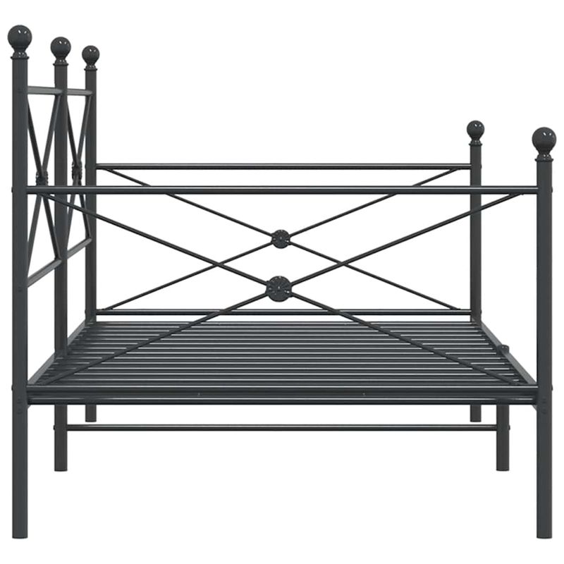 Casa si Gradina - Mobilier - Paturi si accesorii - Paturi - Pat de zi fara saltea Negru 107x203 cm Otel - Infinity.ro